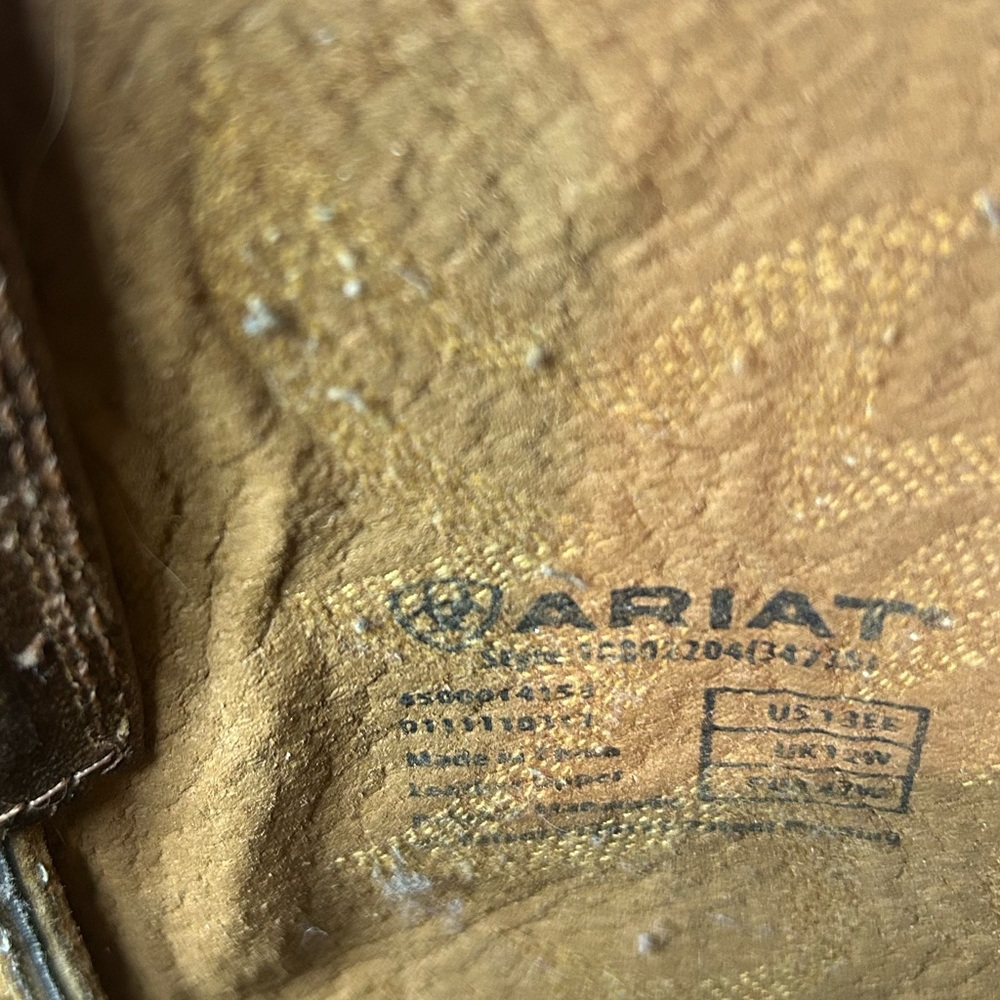Ariat Brown Western Boots with Embroidery - Picture 6 of 11